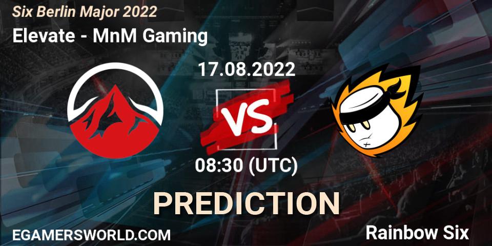 Elevate vs MnM Gaming: Betting TIp, Match Prediction. 17.08.22. Rainbow Six, Six Berlin Major 2022