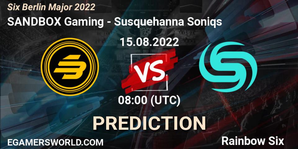 SANDBOX Gaming vs Susquehanna Soniqs: Betting TIp, Match Prediction. 17.08.22. Rainbow Six, Six Berlin Major 2022
