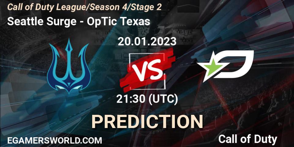 Seattle Surge vs OpTic Texas: Betting TIp, Match Prediction. 20.01.23. Call of Duty, Call of Duty League 2023: Stage 2 Major Qualifiers