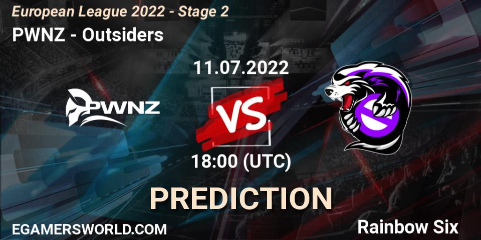 PWNZ vs Outsiders: Betting TIp, Match Prediction. 11.07.22. Rainbow Six, European League 2022 - Stage 2