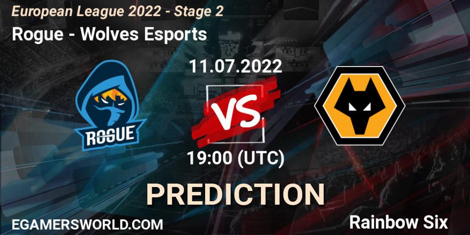 Rogue vs Wolves Esports: Betting TIp, Match Prediction. 11.07.22. Rainbow Six, European League 2022 - Stage 2